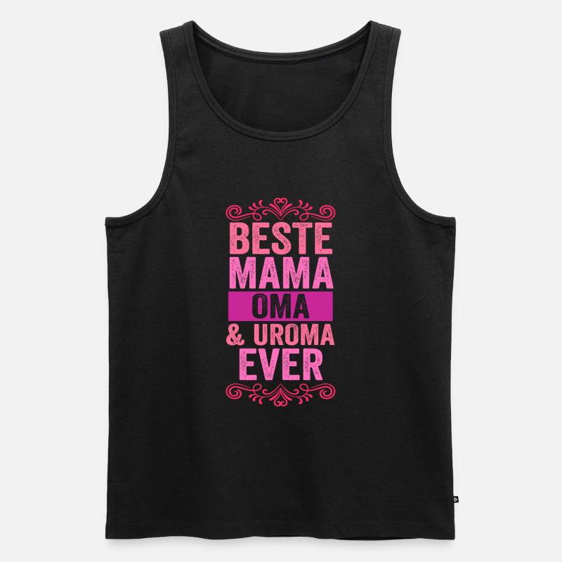 Mutter Mama Oma Uroma - Männer Premium Bio Tank Top - Schwarz