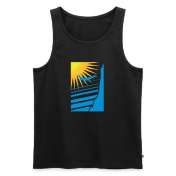 Klippenspringer - Männer Premium Bio Tank Top - Schwarz - Vorne - AI Model Male 178 light (178cm)