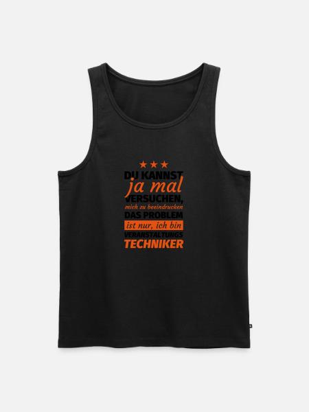 Veranstaltungstechniker - Männer Premium Bio Tank Top - Schwarz