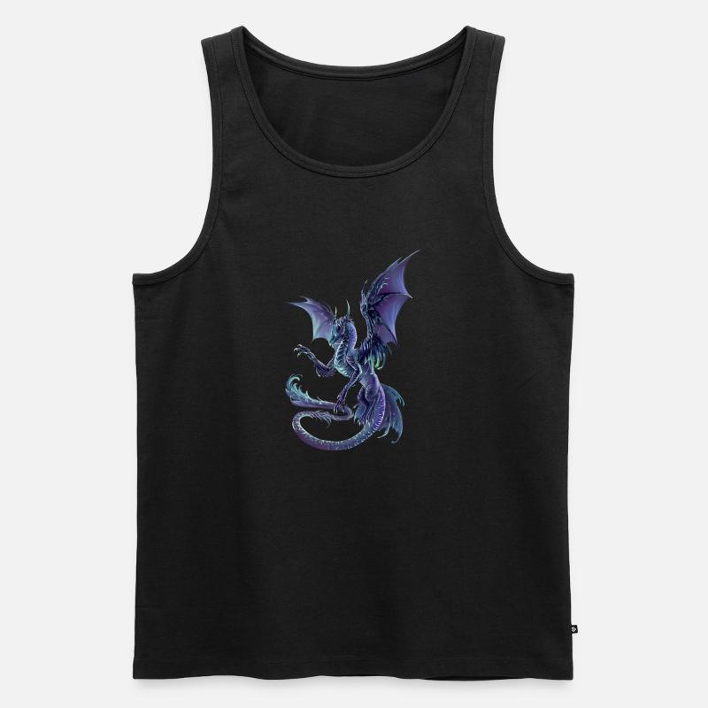 celestial dragon - Männer Premium Bio Tank Top - Schwarz