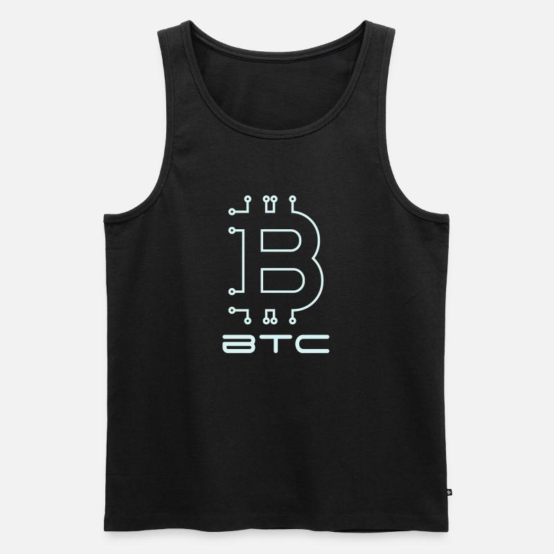 Bitcoin Digital - Männer Premium Bio Tank Top - Schwarz