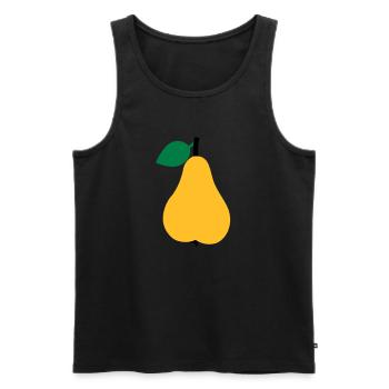 Birne - Männer Premium Bio Tank Top - Schwarz - Vorne - AI Model Male 178 light (178cm)