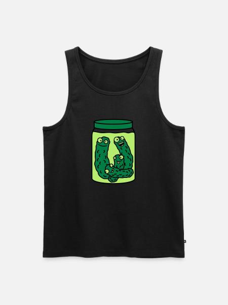 Funny Cucumber Preserving Jar - Men's Premium Organic Tank Top - black