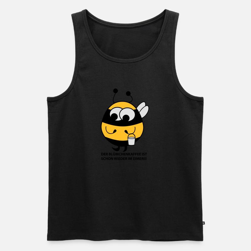 Biene mit Eimer - Männer Premium Bio Tank Top - Schwarz