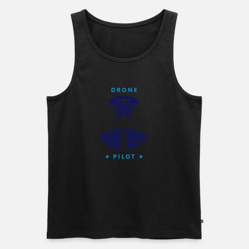Drone Pilot - Männer Premium Bio Tank Top - Schwarz