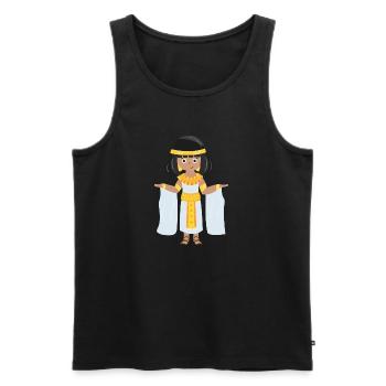 Kleopatra - Männer Premium Bio Tank Top - Schwarz - Vorne - AI Model Male 178 light (178cm)
