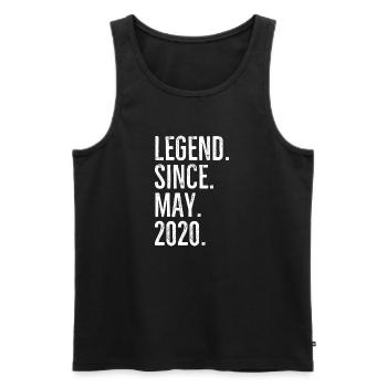 Legend Since May 2020 - Men's Premium Organic Tank Top - black - Front - Michal (187cm)