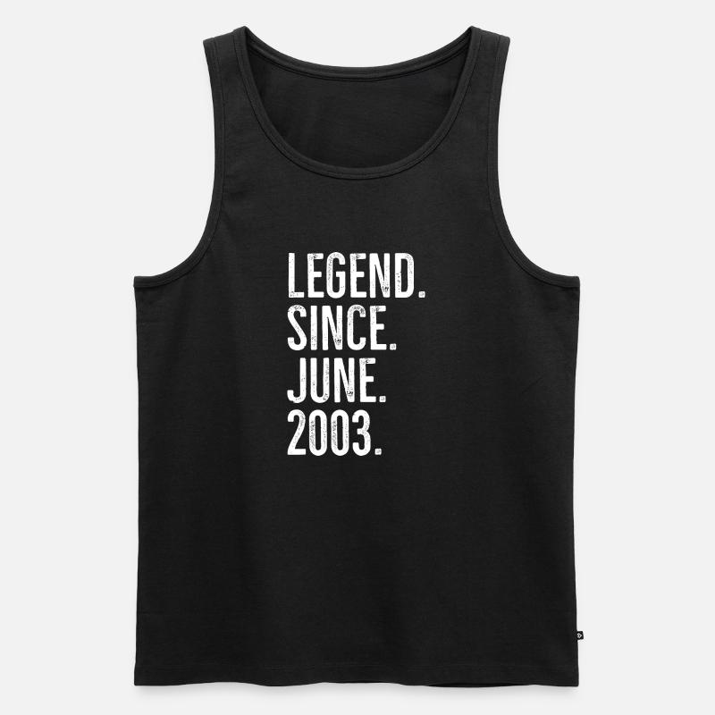 Legende seit Juni 2003 - Männer Premium Bio Tank Top - Schwarz