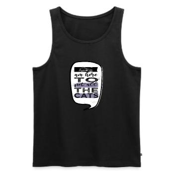 avacato pet cat pet present idea avogato guenon - Men's Premium Organic Tank Top - black - Front - AI Model Male 178 light (178cm)