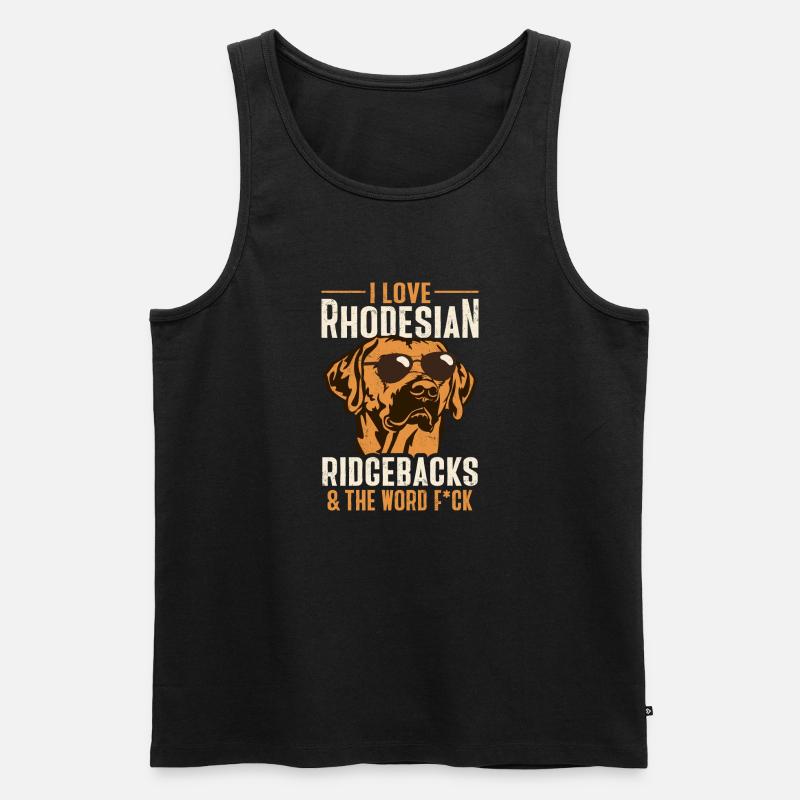 Rhodesian Ridgeback Hund - Männer Premium Bio Tank Top - Schwarz