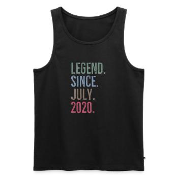 Legend Since July 2020 - Men's Premium Organic Tank Top - black - Front - Michal (187cm)