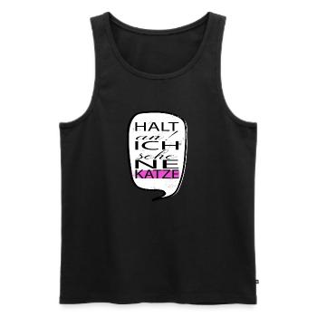 tier perserkatze seekatze humor geschenkidee - Männer Premium Bio Tank Top - Schwarz - Vorne - Michal (187cm)