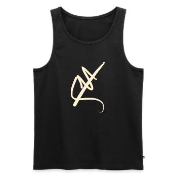 Le T-shirt le plus abstrait au monde - Débardeur bio Premium Homme - noir - Devant - Michal (187cm)