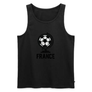 Frankreich Fussball - Männer Premium Bio Tank Top - Schwarz - Vorne - Michal (187cm)