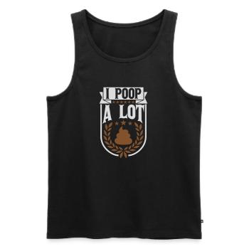 I poop a lot - Men's Premium Organic Tank Top - black - Front - AI Model Male 178 light (178cm)