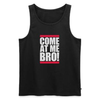 Viens à moi bro - Débardeur bio Premium Homme - noir - Devant - AI Model Male 178 light (178cm)