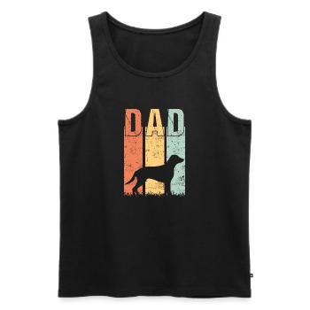 Curly Coated Retriever Dad Papa Master Dog Papa - Débardeur bio Premium Homme - noir - Devant - Michal (187cm)