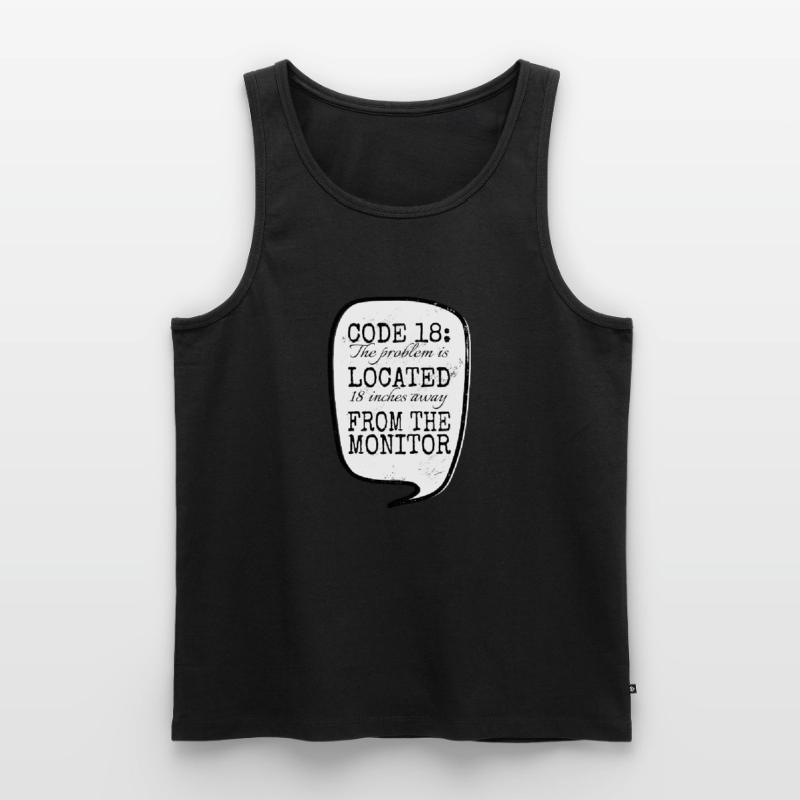 computer science cool coding fingers hacking jokes Männer Premium Bio Tank Top