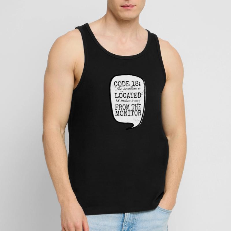 computer science cool coding fingers hacking jokes Männer Premium Bio Tank Top