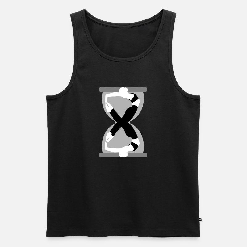 Stundenglas - Männer Premium Bio Tank Top - Schwarz