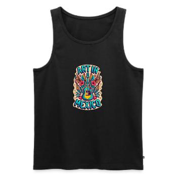 Kunst in Mexiko - Männer Premium Bio Tank Top - Schwarz - Vorne - Michal (187cm)