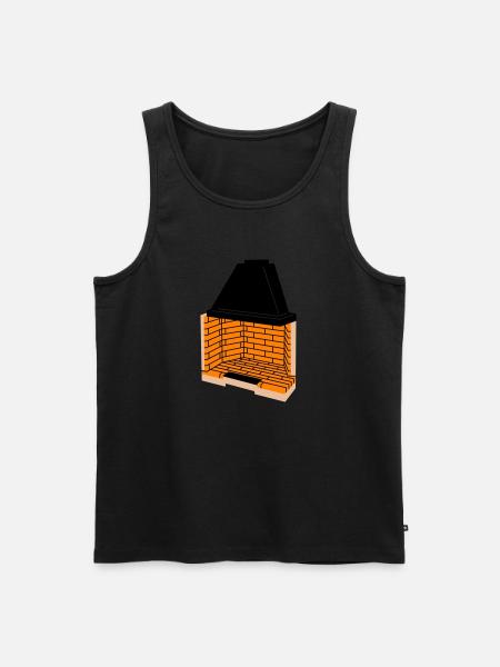 Prefabricated fireplace C1 - Men's Premium Organic Tank Top - black