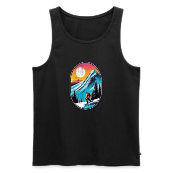 snowboard neige et ski - Débardeur bio Premium Homme - noir - Devant - AI Model Male 178 light (178cm)