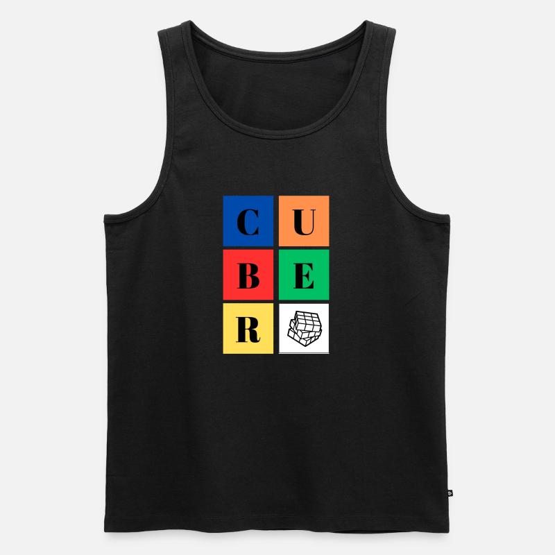 Cuber-Platz - Männer Premium Bio Tank Top - Schwarz