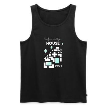 building a house home - Männer Premium Bio Tank Top - Schwarz - Vorne - AI Model Male 178 light (178cm)