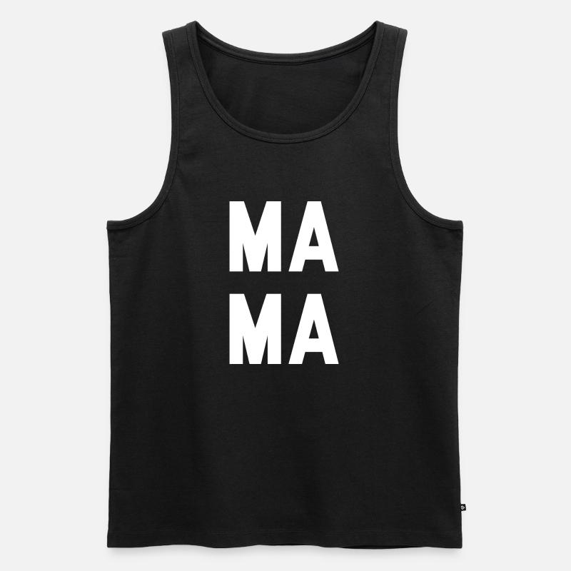 MAMA - die Beste - Männer Premium Bio Tank Top - Schwarz