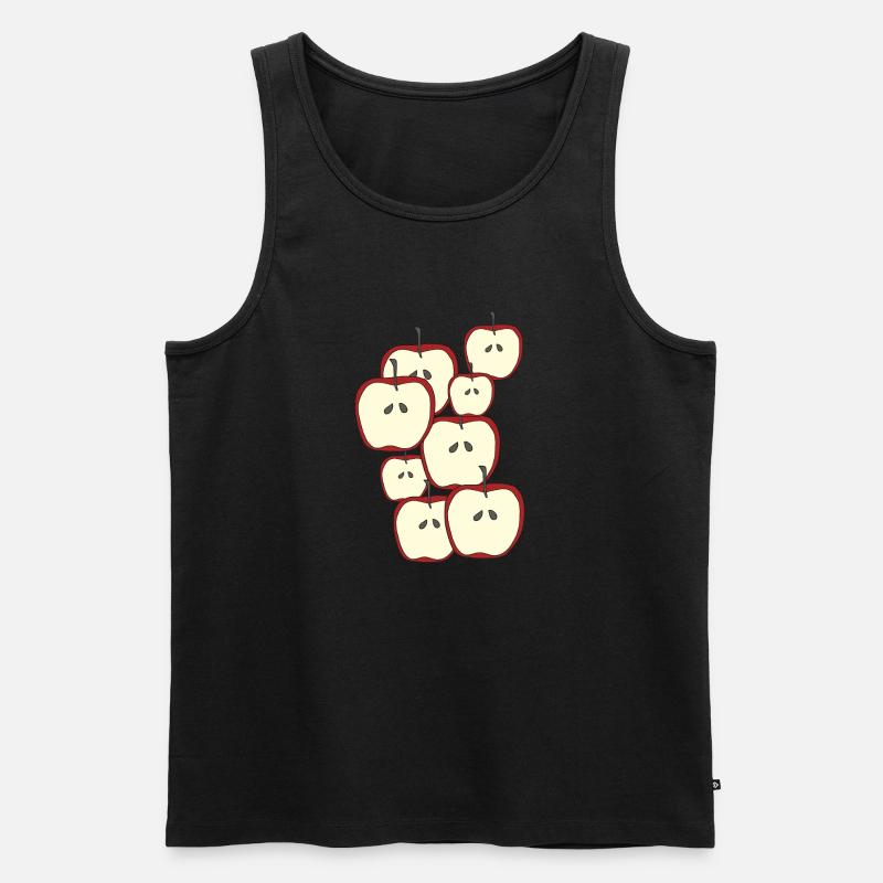 Äpfel Zeit - Männer Premium Bio Tank Top - Schwarz