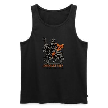 Opole Dad – Classic with Upgrade - Men's Premium Organic Tank Top - black - Front - AI Model Male 178 light (178cm)