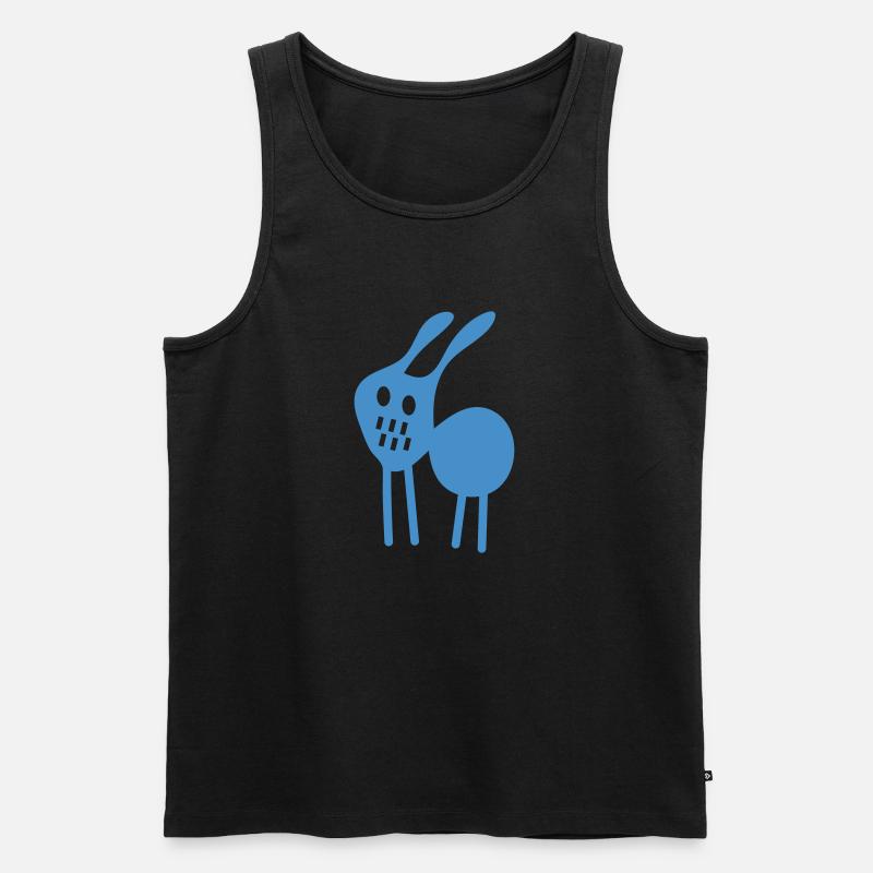crazy rabbit v2 (© alteerian) - Männer Premium Bio Tank Top - Schwarz