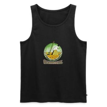 F.N.O.M. (Deutsch) Dekonstruktion im Gange... - Männer Premium Bio Tank Top - Schwarz - Vorne - AI Model Male 178 light (178cm)