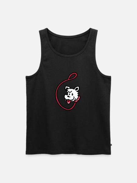 Hundeleine 3 - Männer Premium Bio Tank Top - Schwarz