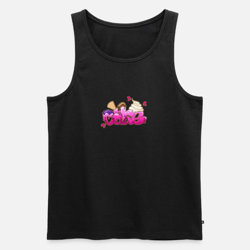 Cake Graffiti Schriftzug - Männer Premium Bio Tank Top - Schwarz