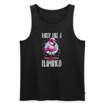 Kölle Alaaf Faire la fête comme un flamant rose - Débardeur bio Premium Homme - noir - Devant - Michal (187cm)