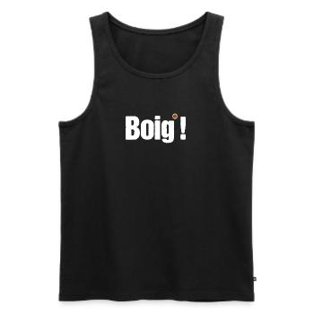 OBV - Boig! - Männer Premium Bio Tank Top - Schwarz - Vorne - Michal (187cm)