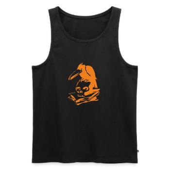 Crow And Skull - Men's Premium Organic Tank Top - black - Front - Michal (187cm)