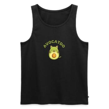 Avocado Cat - Avocatdo - Men's Premium Organic Tank Top - black - Front - Michal (187cm)