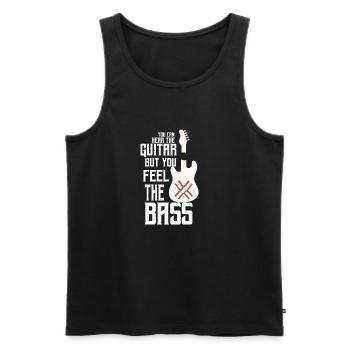 Feel the bass - Bassist Gitarre - Männer Premium Bio Tank Top - Schwarz - Vorne - AI Model Male 178 light (178cm)