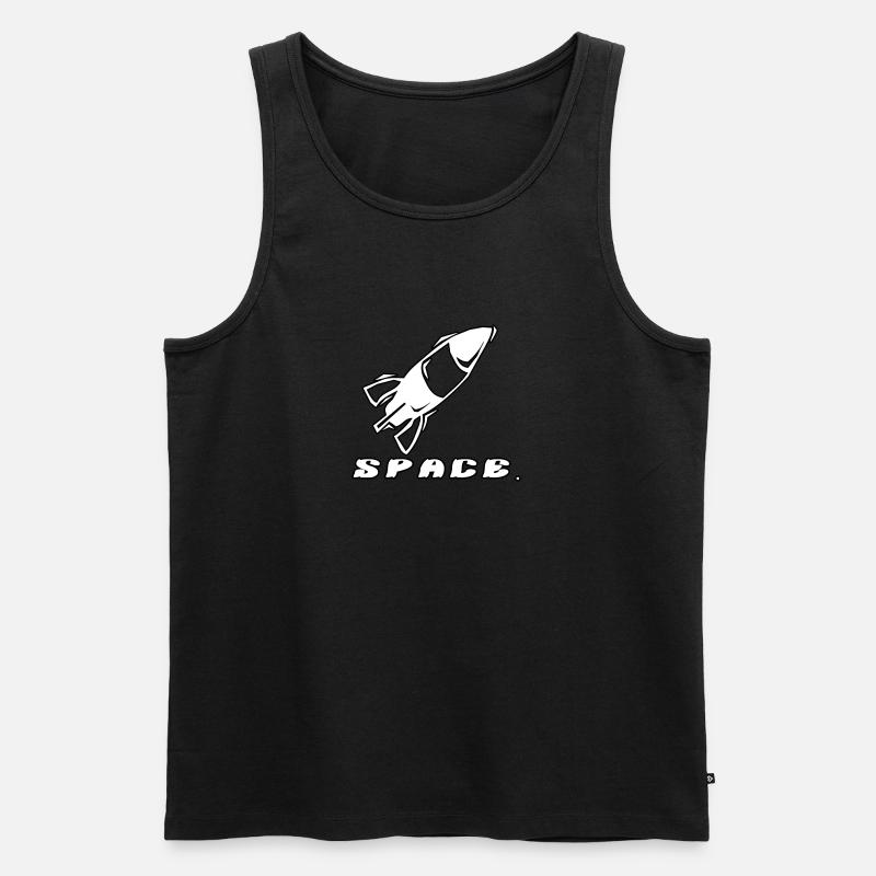 Space - Männer Premium Bio Tank Top - Schwarz