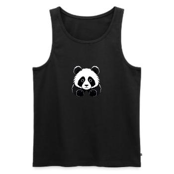 Sweet Panda - Men's Premium Organic Tank Top - black - Front - AI Model Male 178 light (178cm)
