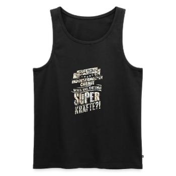 Superkräfte Industriemeister Chemie Shirt - Männer Premium Bio Tank Top - Schwarz - Vorne - Michal (187cm)