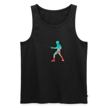 Fencing and fencing PopArt - Men's Premium Organic Tank Top - black - Front - Michal (187cm)