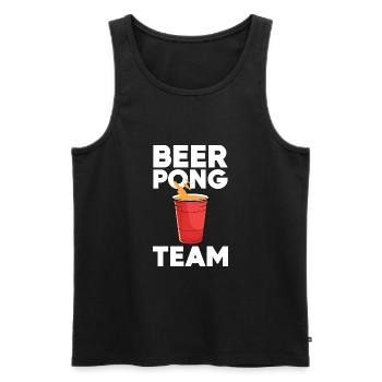 Beerpong Beer Pong Beer Pong Team - Men's Premium Organic Tank Top - black - Front - Michal (187cm)