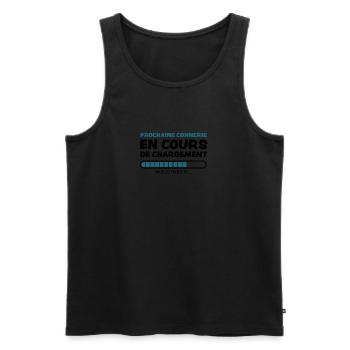 connerie en cours de chargement - Débardeur bio Premium Homme - noir - Devant - AI Model Male 178 light (178cm)