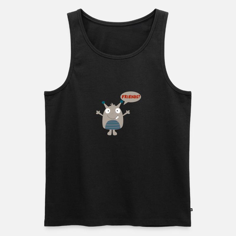 Freunde - Männer Premium Bio Tank Top - Schwarz