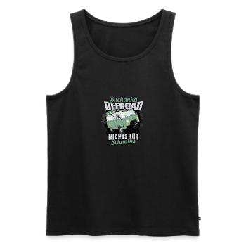 Buchanka Offroad - Jubiläums-Edition - Männer Premium Bio Tank Top - Schwarz - Vorne - Michal (187cm)