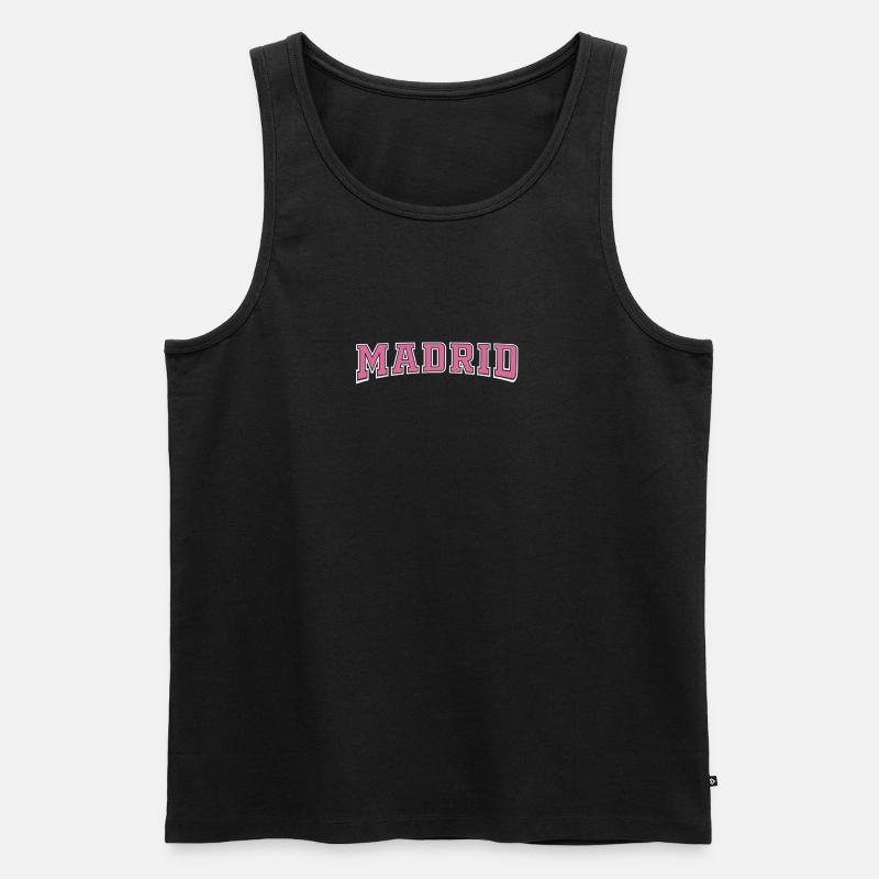 " Madrid - Männer Premium Bio Tank Top - Schwarz